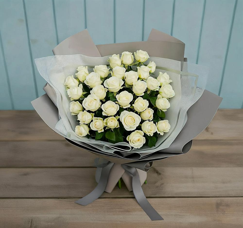 Букет Белоснежная нежность в Рыбаки
