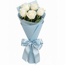 Букет 5 Белых роз Проуд в Рыбаки