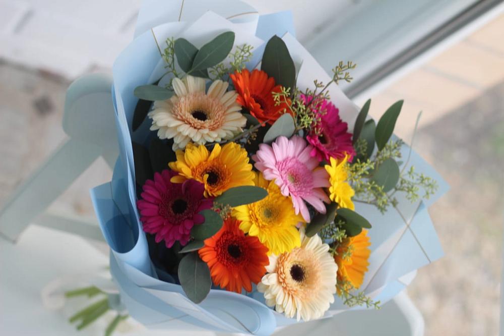 Букет цветов из: Герберы в Рыбаки