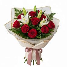 Букет цветов из:  Лилии и Розы #REPLACE_PRED# Рыбаки