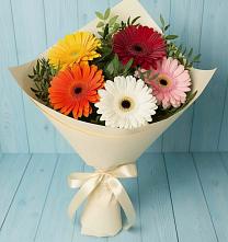 Букет цветов из:  Герберы в Рыбаки