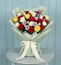 Букет цветов из:  Розы в Рыбаки