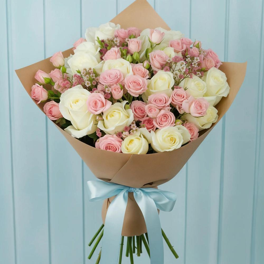 Букет цветов из: Розы в Рыбаки