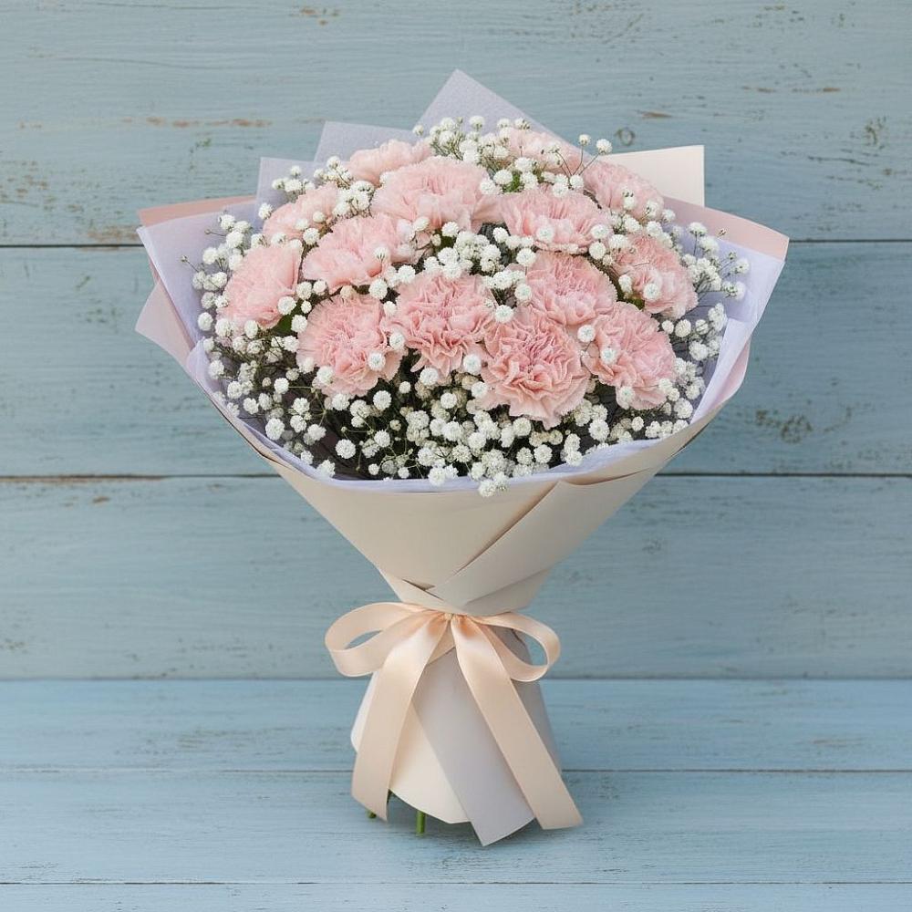 Букет цветов из: Гвоздики в Рыбаки