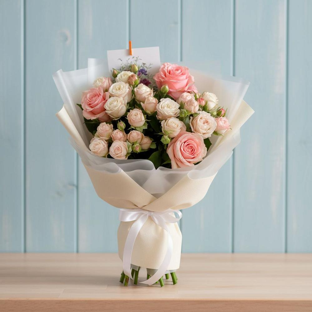 Букет цветов из: Розы в Рыбаки