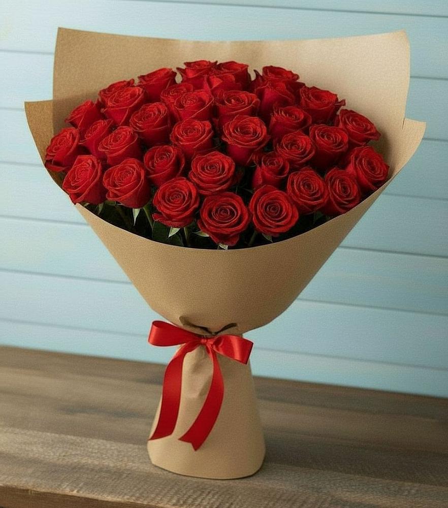 Букет Красные розы Милано в Рыбаки