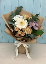Букет цветов из:  Герберы и Хризантемы в Рыбаки