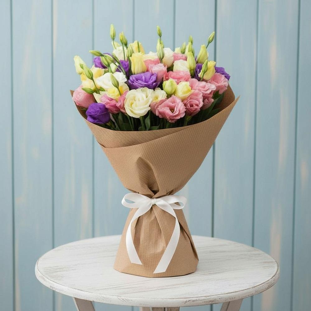 Букет цветов из: Лизиантусы в Рыбаки