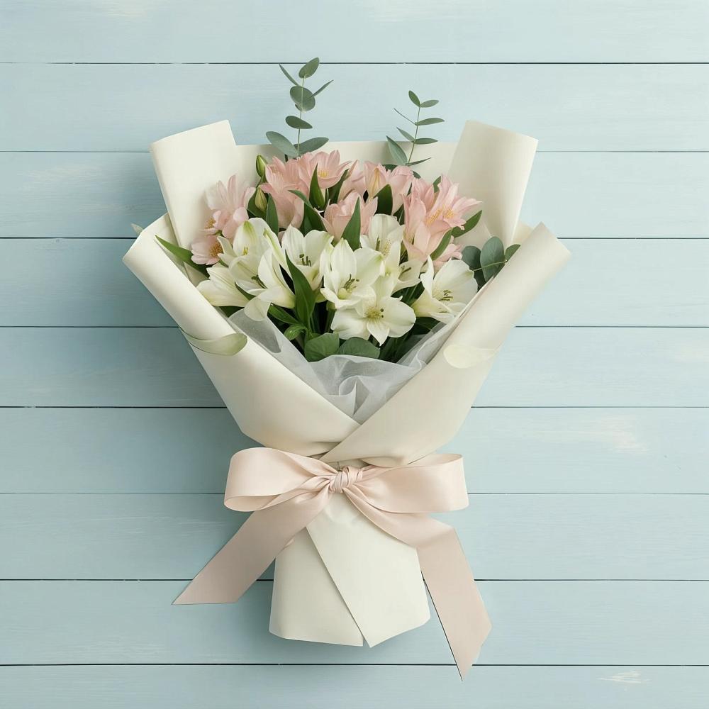 Букет цветов из: Альстромерии в Рыбаки