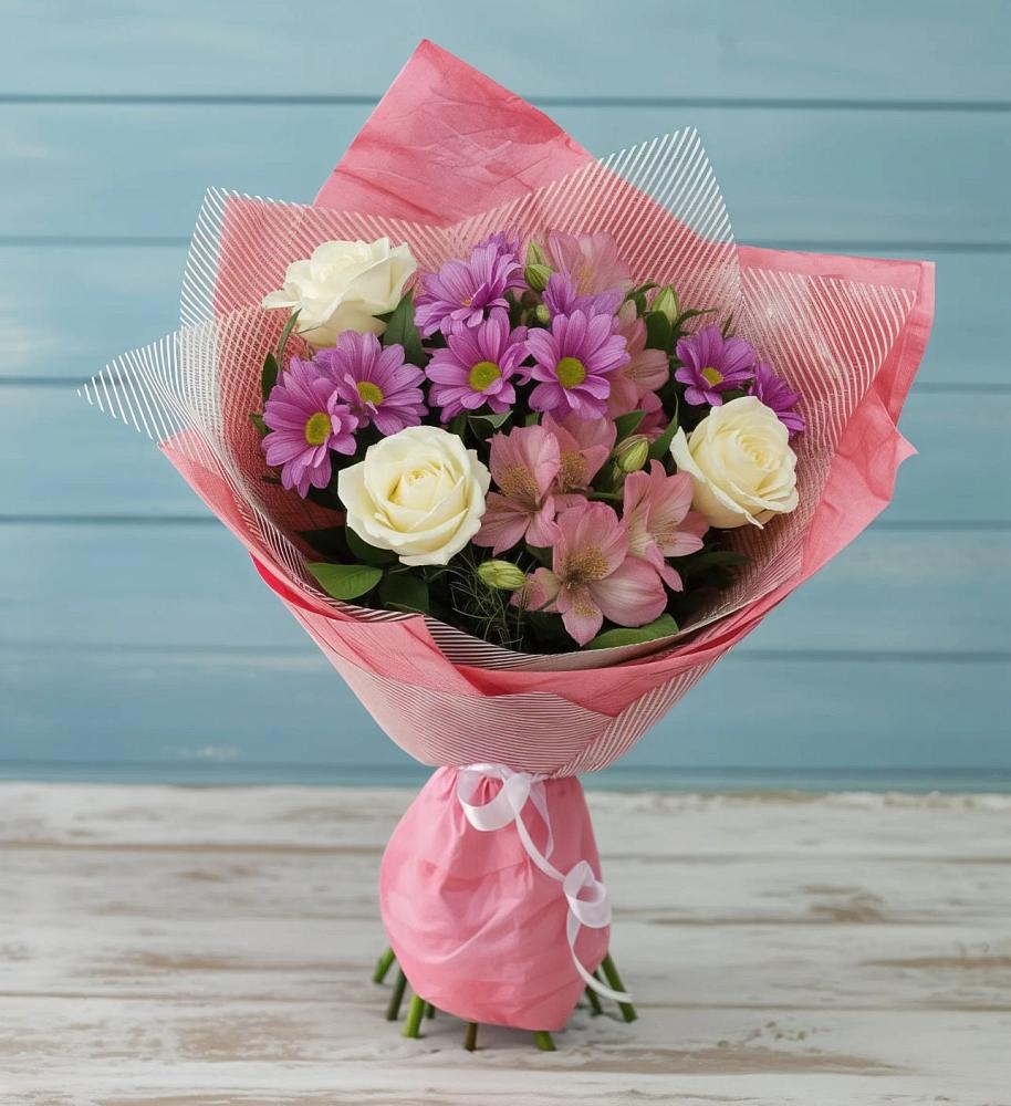 Букет цветов из: Герберы в Рыбаки