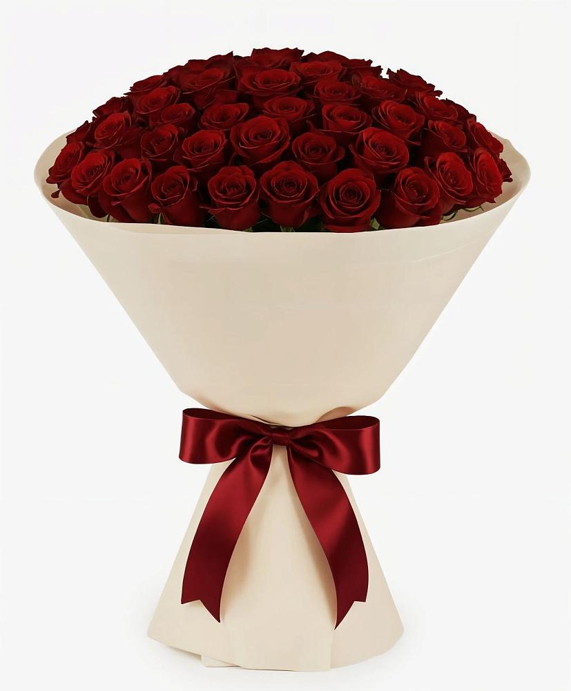 Букет 101 Бордовая роза Блэк Бакарра в Рыбаки